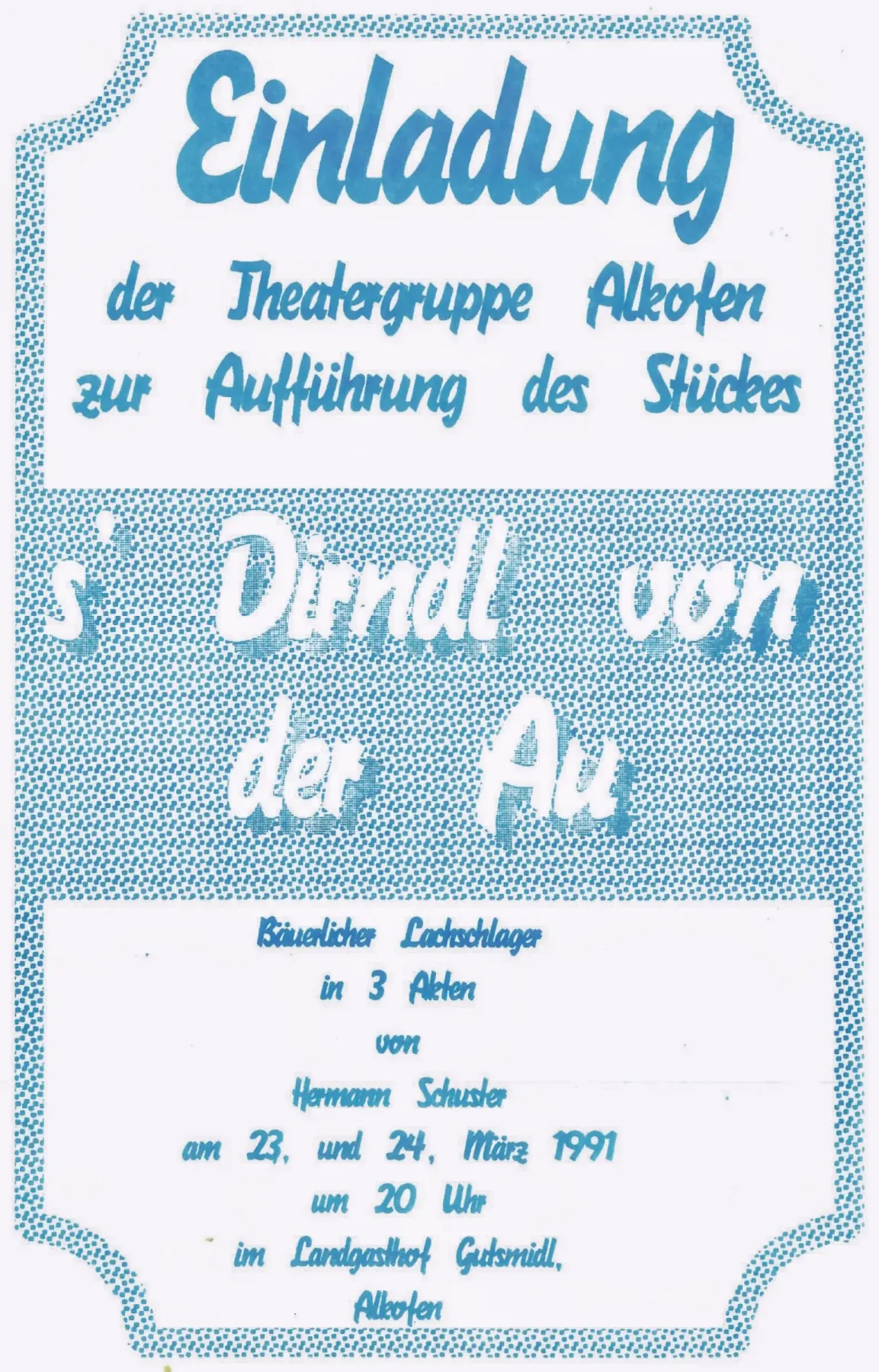 Plakat zu s´Dirndl von der Au