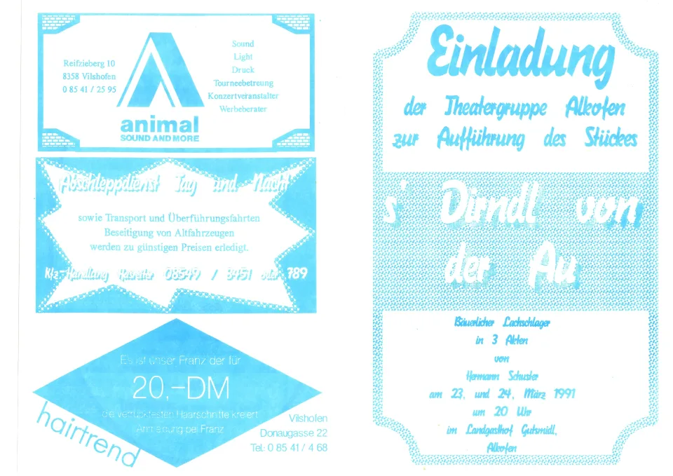s´Dirndl von der Au – Flyer
