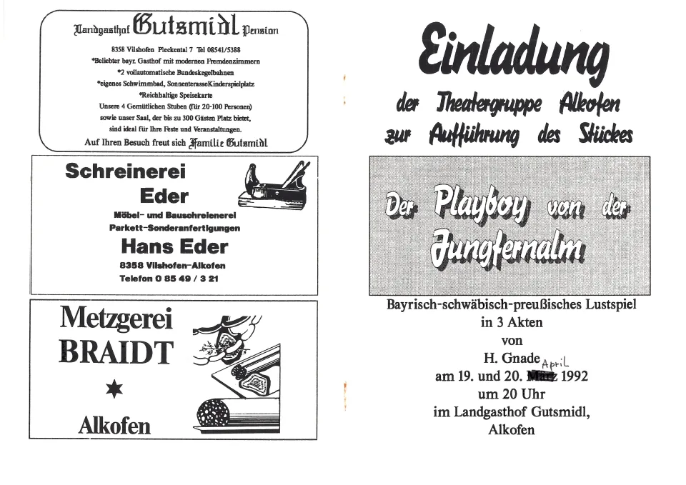 Der Playboy von der Jungfernalm – Flyer