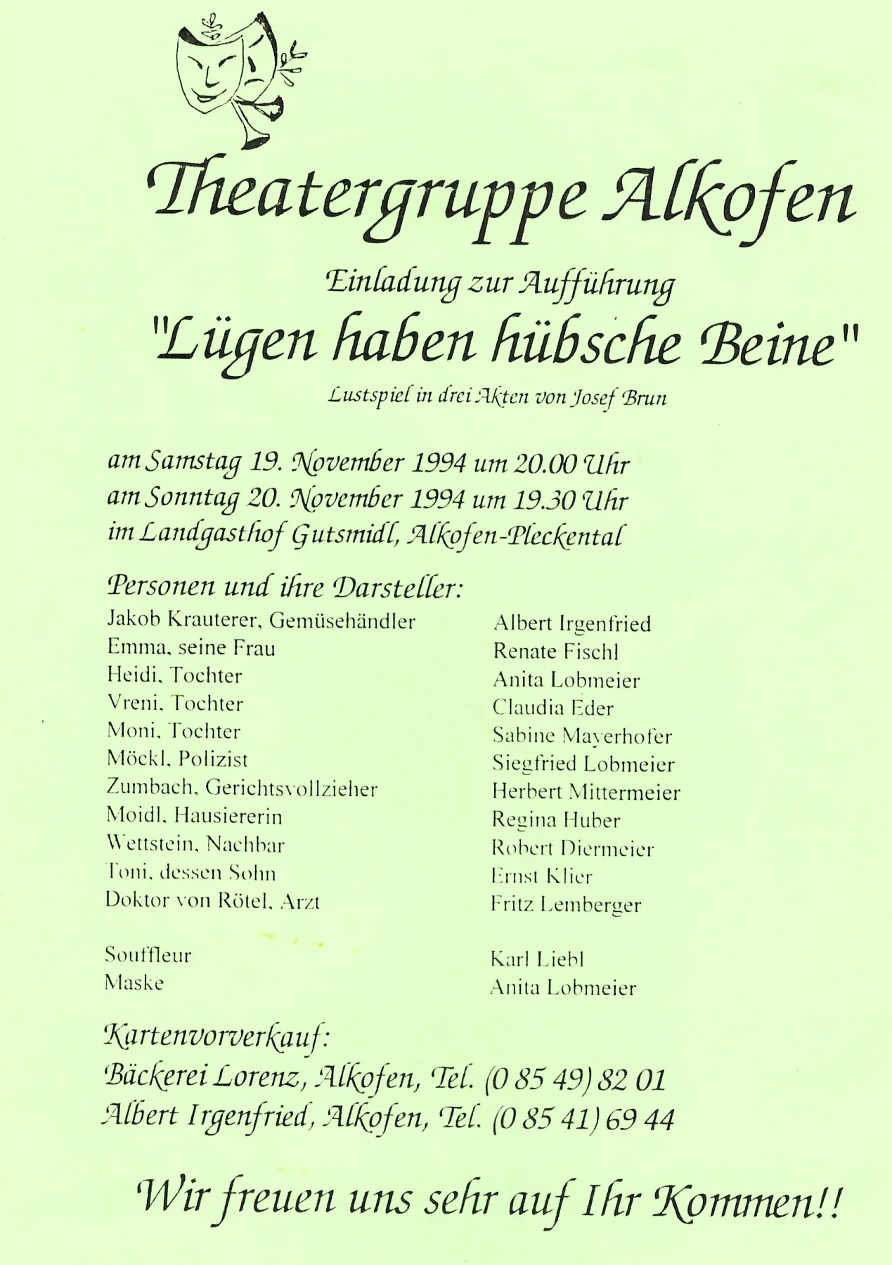 Plakat zu Lügen haben hübsche Beine