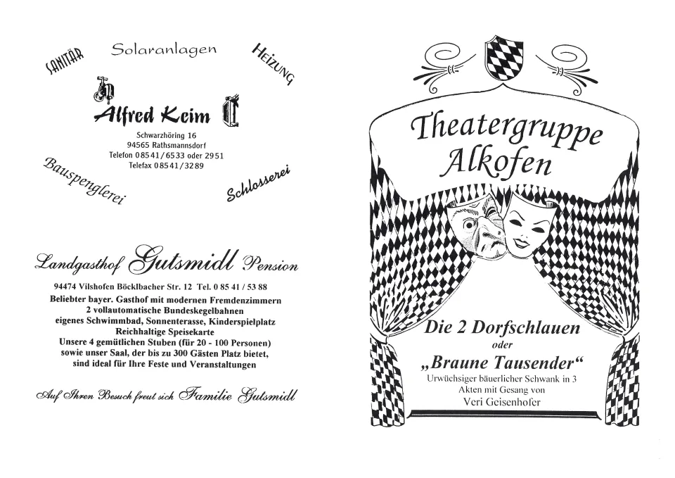 Die 2 Dorfschlauen – Flyer