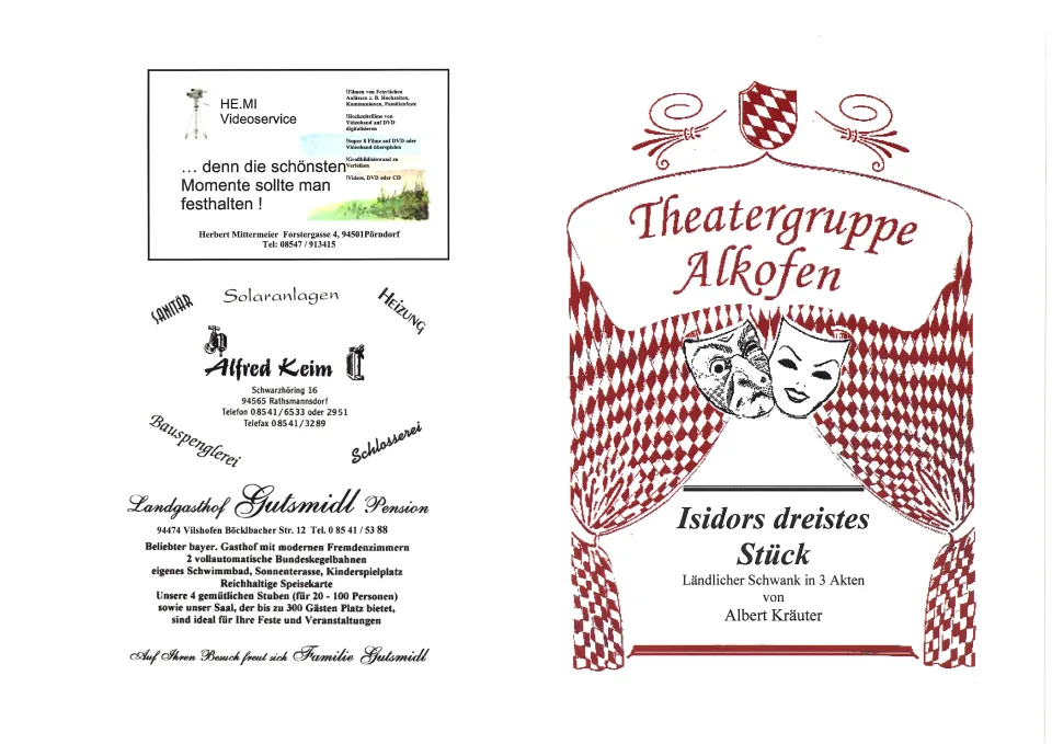Isidors dreistes Stück – Flyer