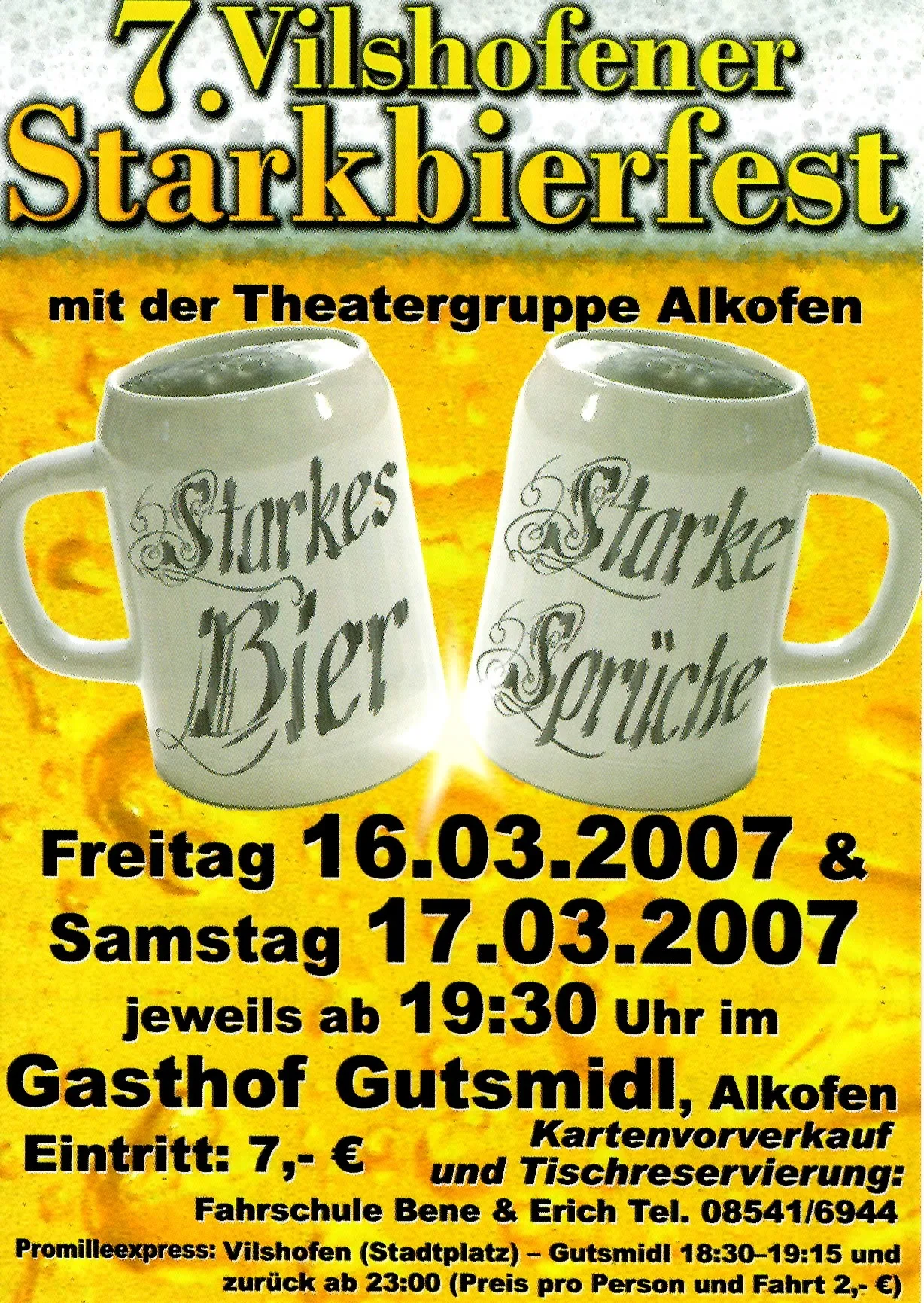 Plakat zu 7. Vilshofener Starkbierfest