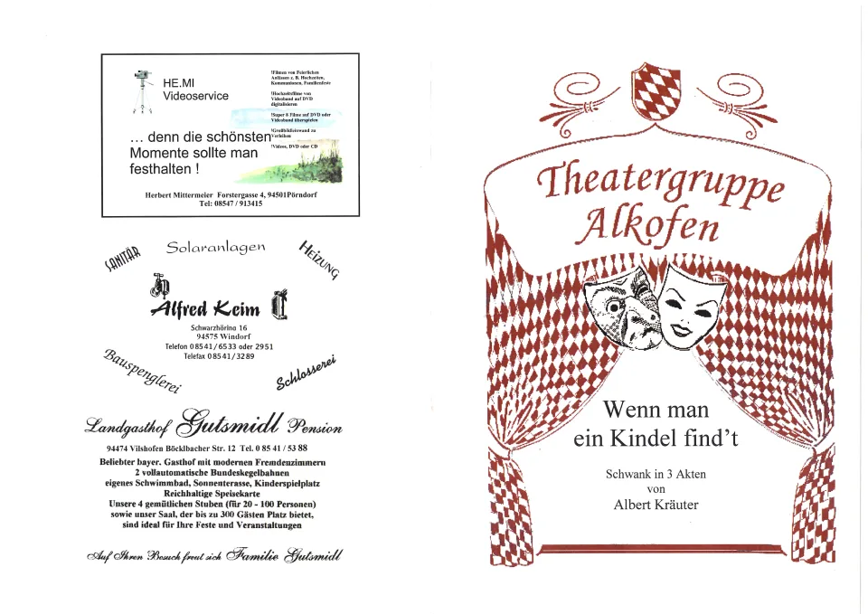 Wenn man ein Kindel find´t – Flyer