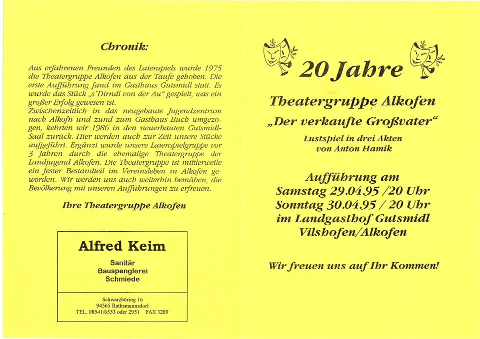 Der verkaufte Großvater – Flyer
