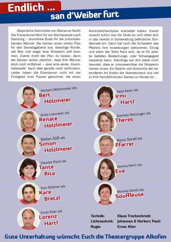 Plakat zu Endlich san d´Weiber furt